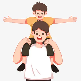 父亲节陪伴爸爸辛苦了免抠