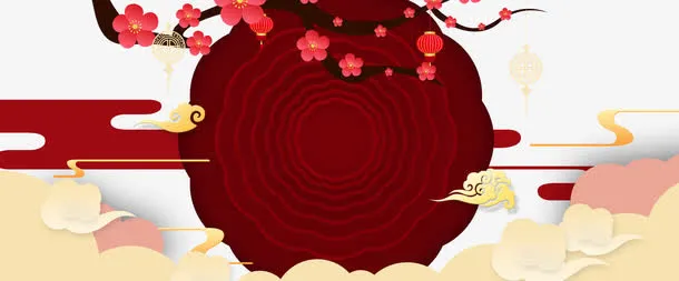 新年网页背景设计psd分层图