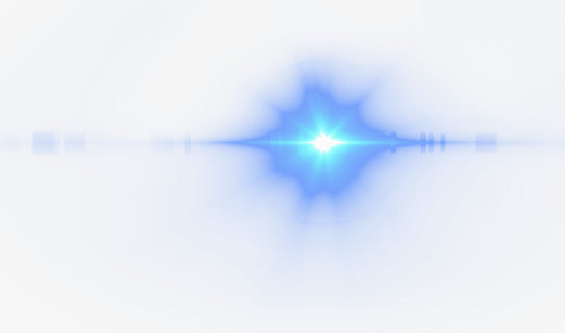 蓝色炫光光效png免抠