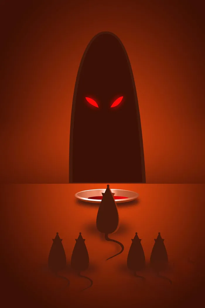 红色恶魔老鼠背景素材高清