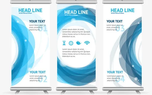 折页易拉宝矢量素材免抠