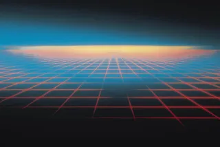 红色线条网格海报背景