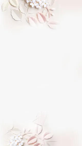 淡雅粉色树叶文艺H5背景图片高清