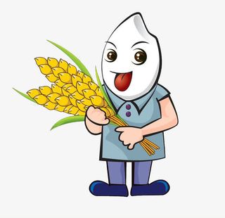 卡通水稻伯伯免抠