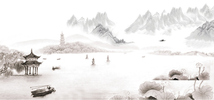 淘宝  水墨画 背景 海报 首页 banner背景高清