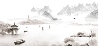 淘宝  水墨画 背景 海报 首页 banner背景高清