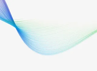 手绘蓝色渐变起伏曲线免抠