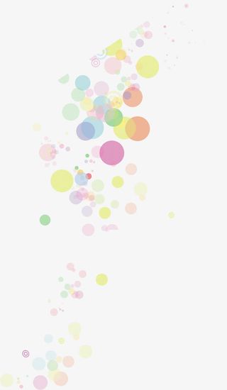 彩色梦幻唯美圆形气泡免抠