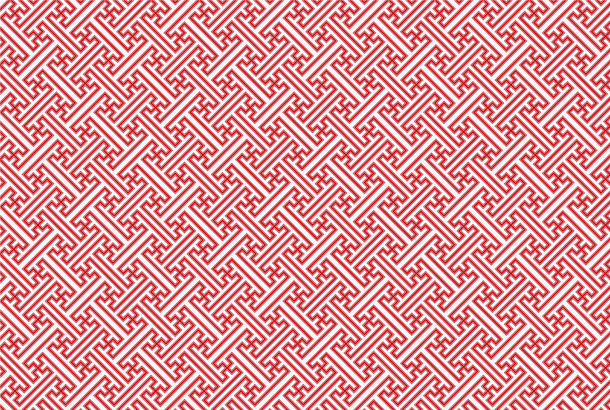 卡通红色新年底纹矢量图免抠