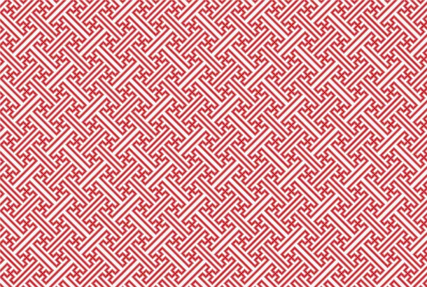 卡通红色新年底纹矢量图免抠