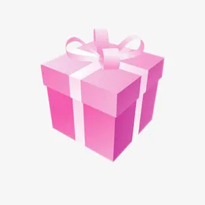 粉色礼盒免抠