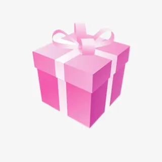 粉色礼盒免抠
