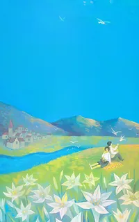 草地蓝天H5背景高清