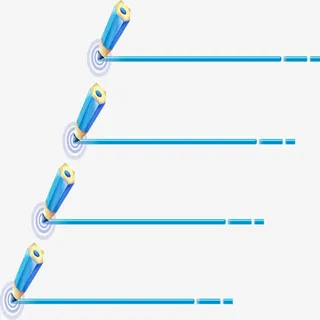 蓝色画笔标题栏免抠