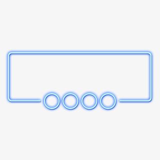 蓝色圆角灯光元素免抠