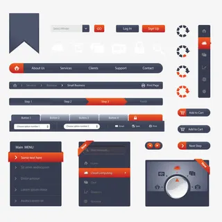 矢时黑灰色网页模板免抠