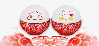 卡通汤圆psd分层图免抠