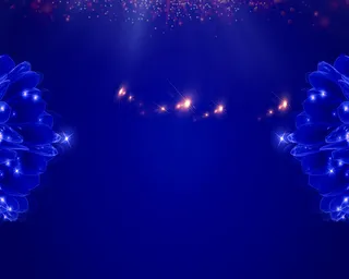 蓝色花商业海报背景素材高清