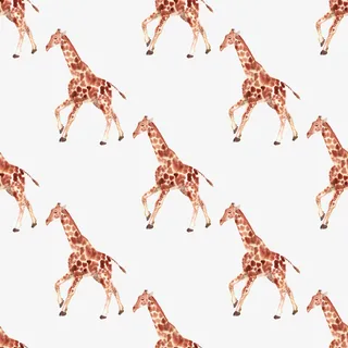 动物，小清新，手绘，水彩，，长颈鹿免抠