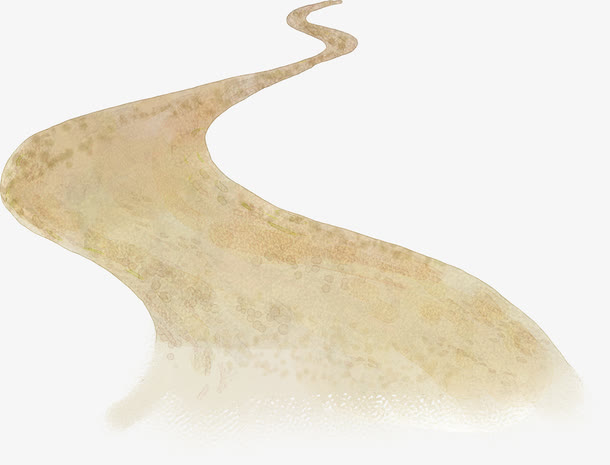 手绘风格道路海报免抠