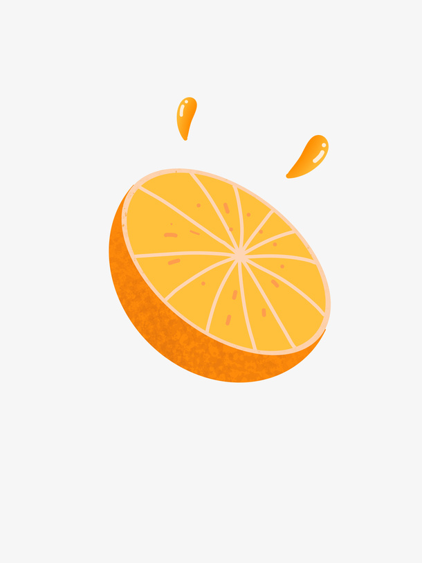 清新风格果汁喷溅插画PNG图片免抠