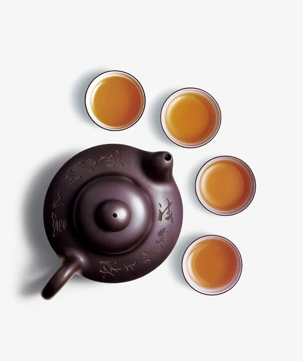 传统紫砂茶具免抠