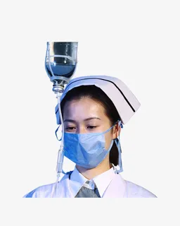 输液瓶和护士免抠