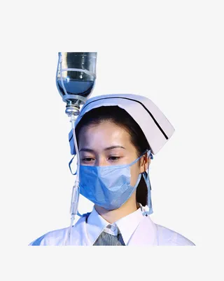 输液瓶和护士免抠