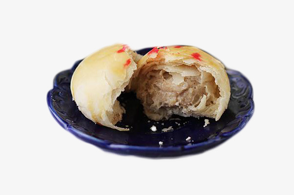 黑碟子美味鲜肉月饼免抠