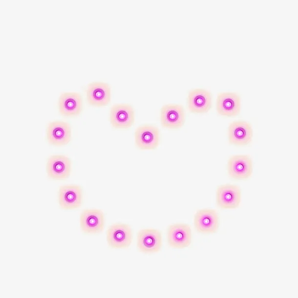 粉色心形光效免抠