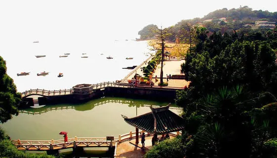 厦门海边俯瞰图免抠