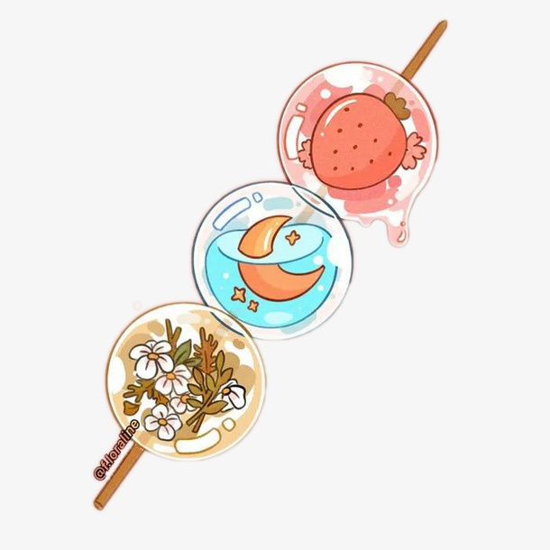 水果糖葫芦手绘免抠