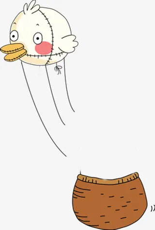 可爱氢气球鸭子图片免抠