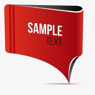 红色纸质banner矢量素材