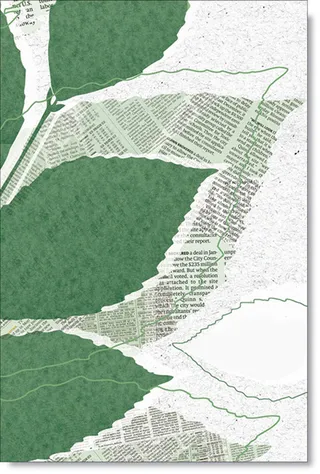 纸质文艺树叶海报背景图高清