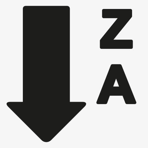 按字母降序排序图标免抠