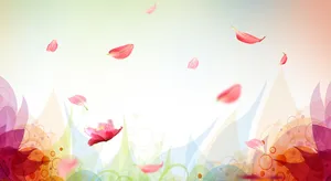 花瓣彩色温馨浪漫背景高清