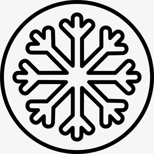雪花轮廓一圈图标免抠