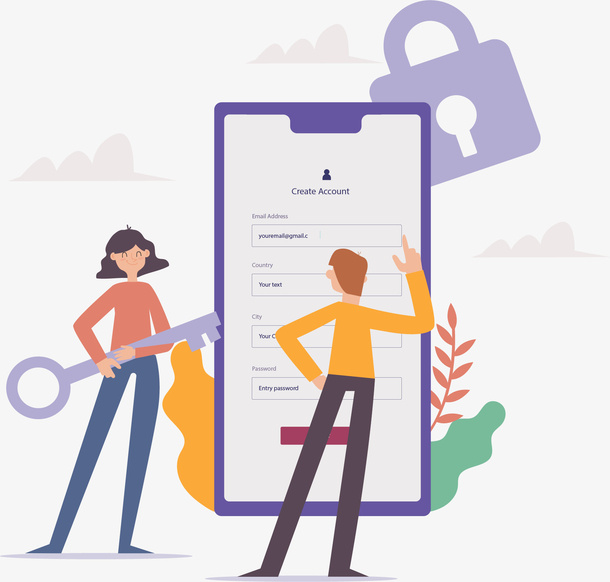 手机端应用登录注册免抠