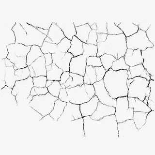 高清手绘墙壁裂纹免抠