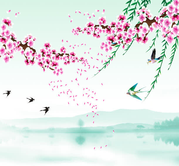 梅花主题封面素材免抠