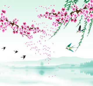 梅花主题封面素材免抠