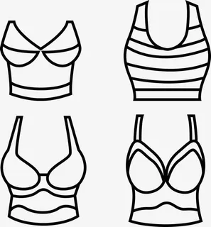 各种风格运动内衣矢量图免抠