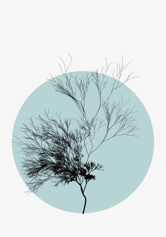 水墨枯树免抠