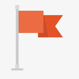 矢量小红旗免抠