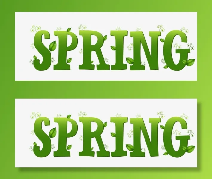 矢量绿色春天清新素材免抠标签元素