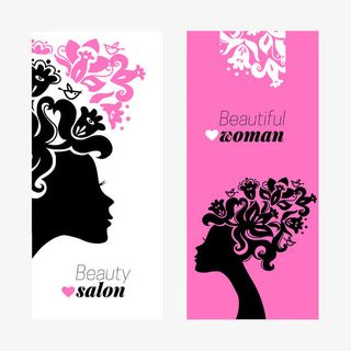美容院创意海报免抠