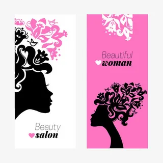 美容院创意海报免抠