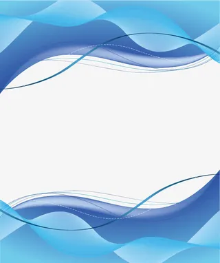 矢量蓝色边框免抠