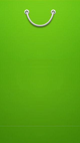 手提袋简约绿色H5背景素材高清